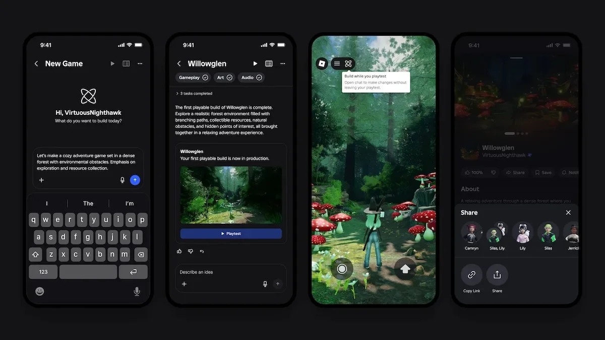 Roblox launches an AI-powered game-creation feature in its mobile app