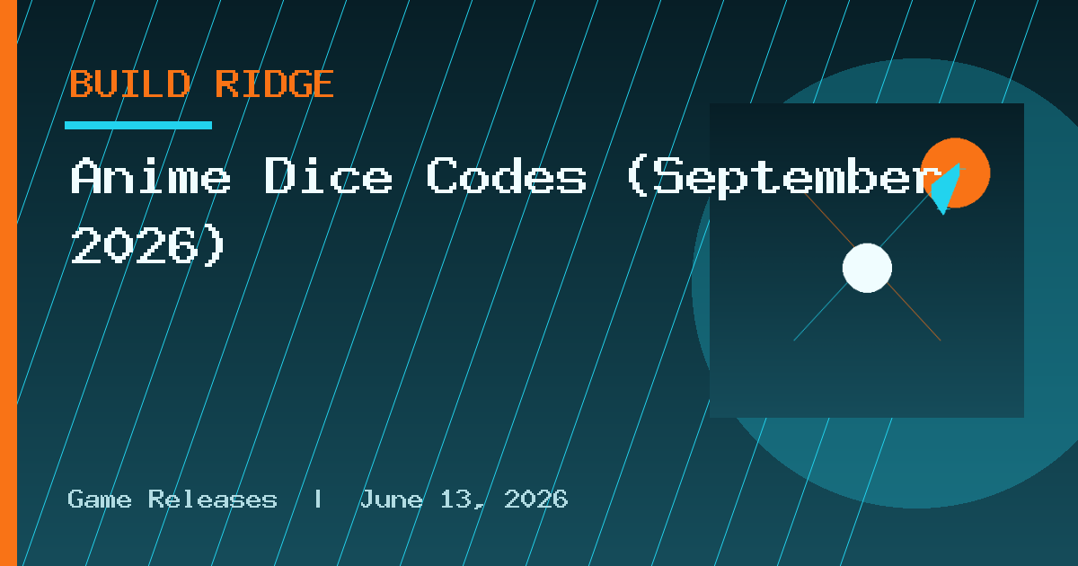 Anime Dice Codes (September 2026)