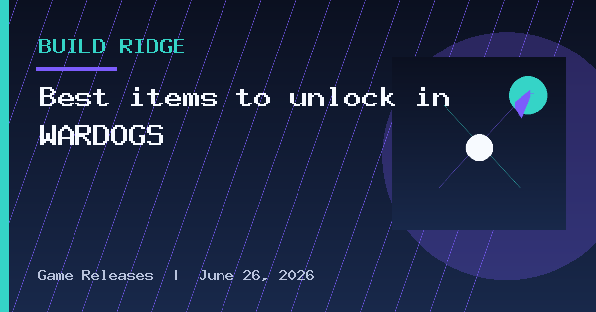 Best items to unlock in WARDOGS
