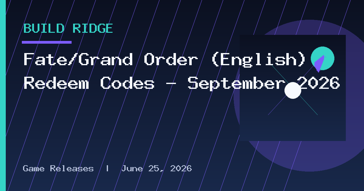 Fate/Grand Order (English) Redeem Codes – September 2026