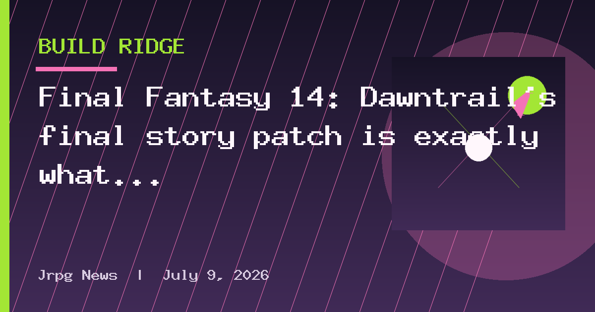 Final Fantasy 14: Dawntrail's final story patch is exactly what the game needed