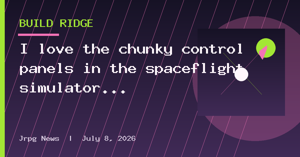 I love the chunky control panels in the spaceflight simulator In Control