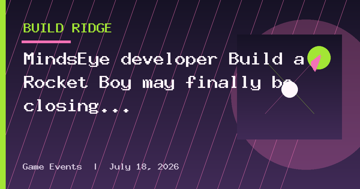 MindsEye developer Build a Rocket Boy may finally be closing