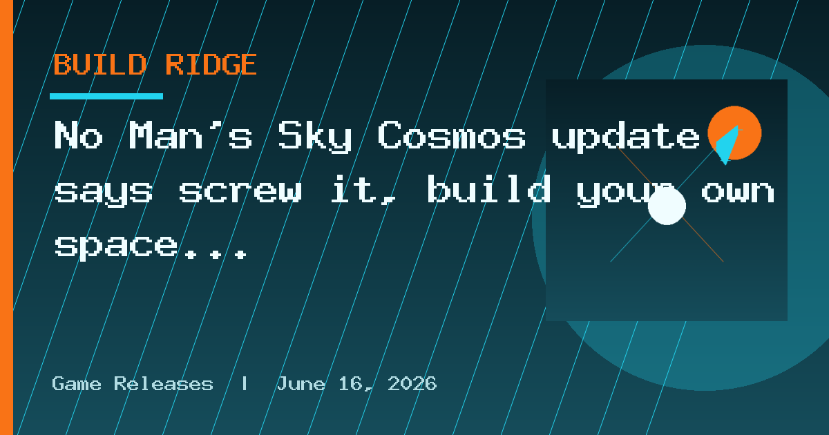 No Man's Sky Cosmos update says screw it, build your own space station