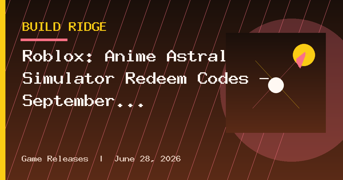 Roblox: Anime Astral Simulator Redeem Codes – September 2026