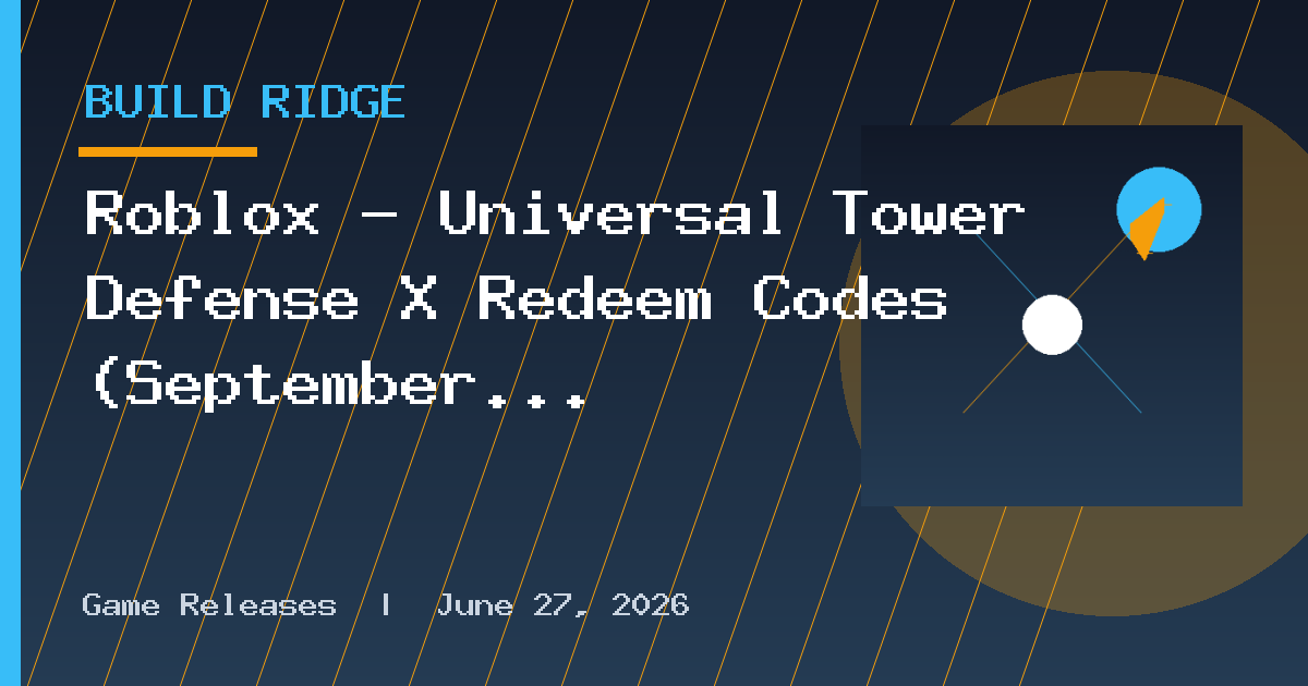 Roblox – Universal Tower Defense X Redeem Codes (September 2026)