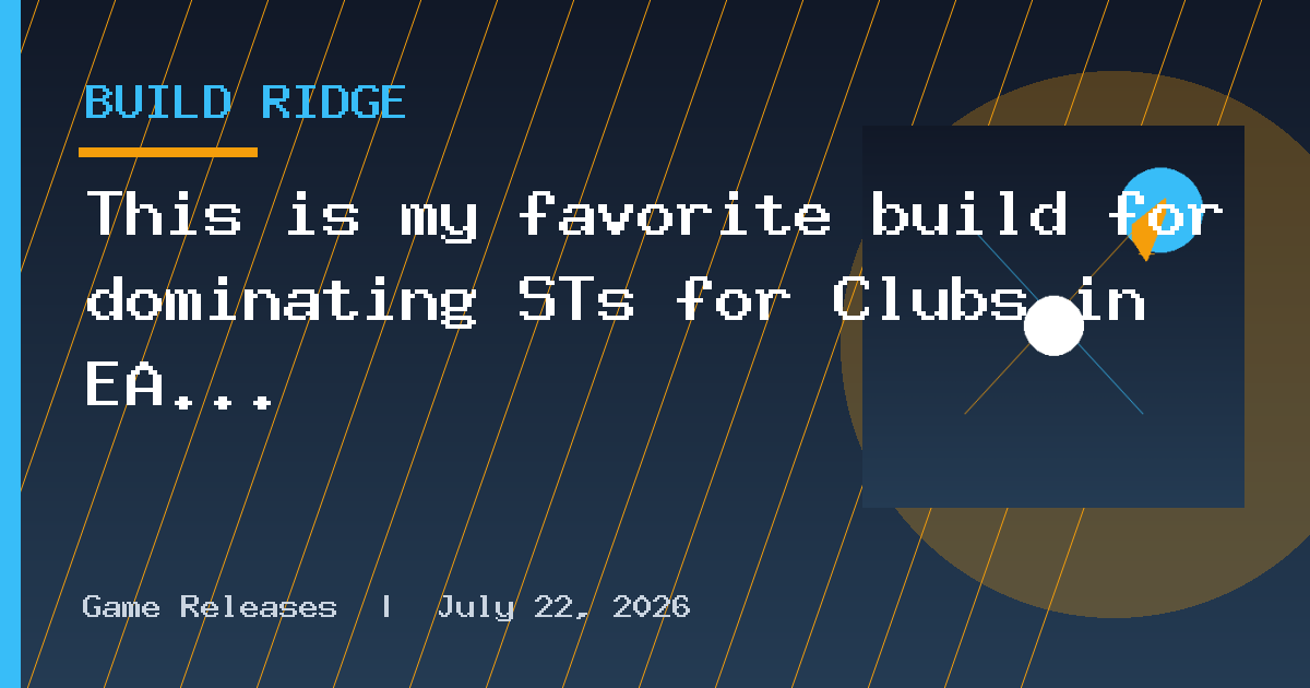 This is my favorite build for dominating STs for Clubs in EA FC 27